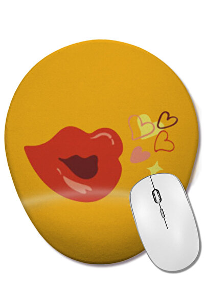 BASKI DÜNYASI Kiss Me Love Me Kiss Me Love Me Mouse Pad oval cu suport pentru...
