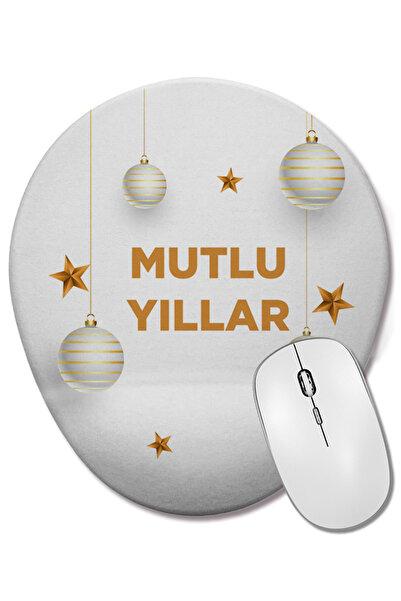 BASKI DÜNYASI Cadou de Anul Nou La mulți ani 03 Mouse Pad oval cu suport pent...