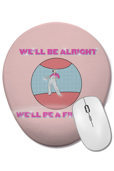 BASKI DÜNYASI Fine Line Harry Styles 04 Mouse Pad oval cu suport pentru înche...