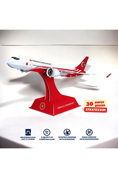 tugceshopping Ancestor Airplane 3D Educational Puzzle 3D Paper Puzzle Jigsaw Puzzle 30 Pieces