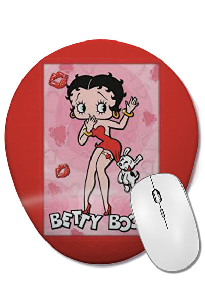 BASKI DÜNYASI Betty Boop ovalna podloga za miša sa podrškom za zglob