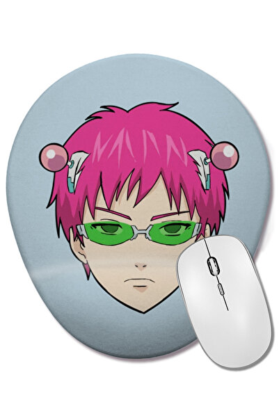BASKI DÜNYASI Mouse Pad oval Saiki K cu suport pentru încheietura mâinii