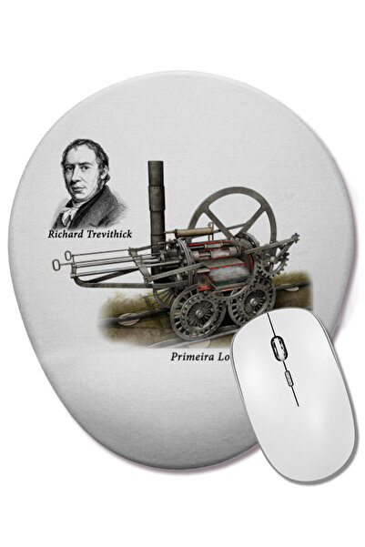 BASKI DÜNYASI Първата локомотива Bilek Destekli Oval Mouse Pad