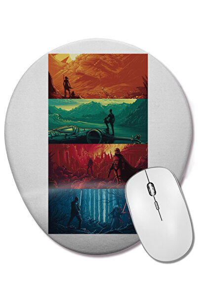 BASKI DÜNYASI Comics Star Wars Mouse Pad oval cu suport pentru încheietura mâ...