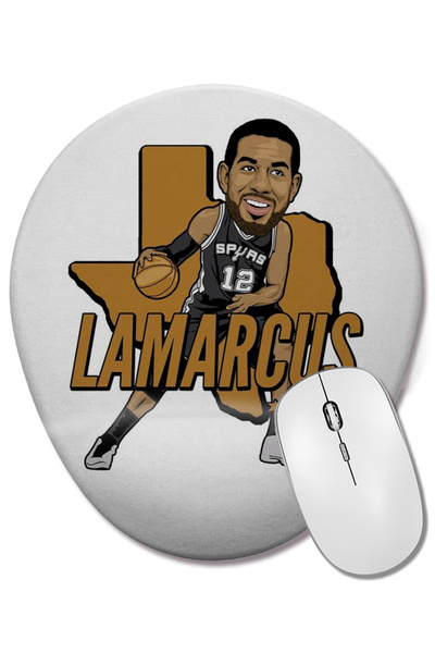 BASKI DÜNYASI Mouse Pad oval Lamarcus Aldridge cu suport pentru încheietura m...
