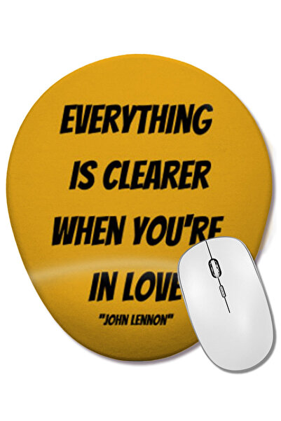 BASKI DÜNYASI Οβάλ ποντίκι με υποστήριξη καρπού John Lennon