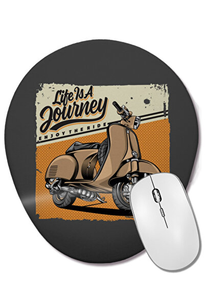 BASKI DÜNYASI Vespa Classic Life este un mouse pad oval cu suport pentru înch...