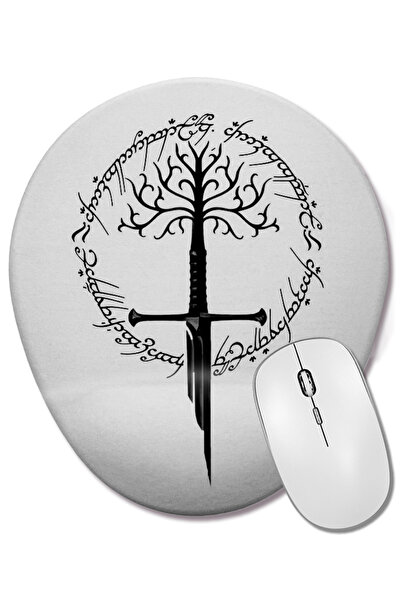 BASKI DÜNYASI Ο Άρχοντας των Δαχτυλιδιών 05 Οβάλ ποντίκι με υποστήριξη καρπού