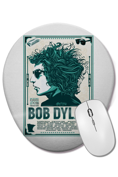 BASKI DÜNYASI Οβάλ ποντίκι με υποστήριξη καρπού από τον Μπομπ Ντιλάν