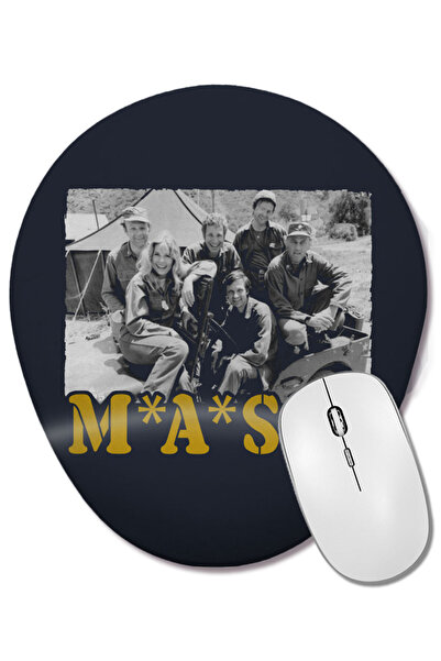 BASKI DÜNYASI Mouse Pad oval retro MASH Cast cu suport pentru încheietura mâinii