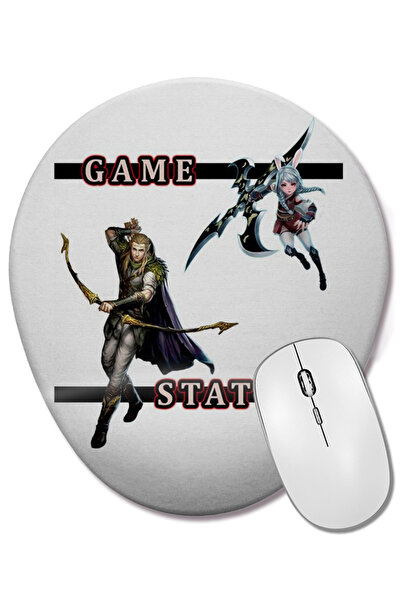 BASKI DÜNYASI Game Station 05 Mouse Pad oval cu suport pentru încheietura mâinii