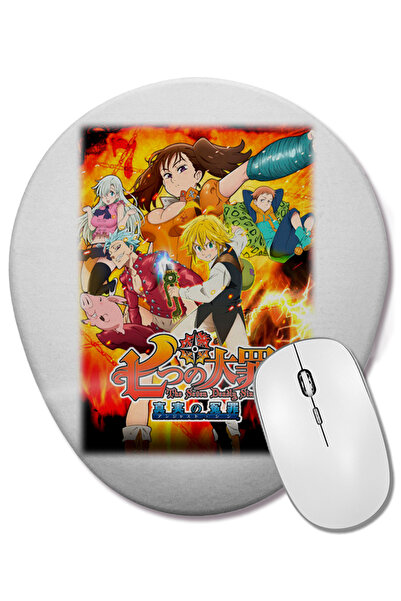BASKI DÜNYASI Mouse Pad oval Nanatsu No Ataizai cu suport pentru încheietura mâinii