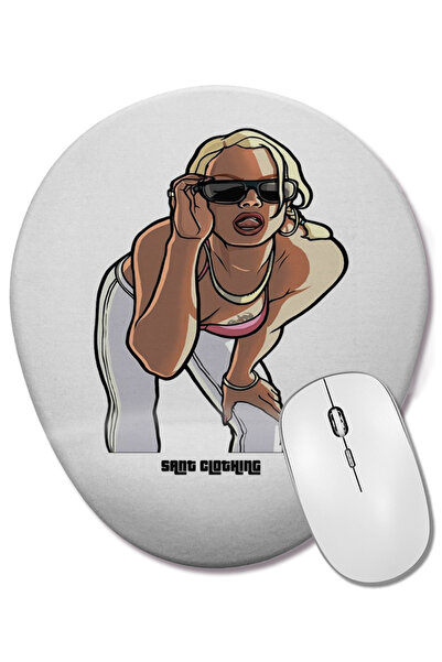 BASKI DÜNYASI Mouse Pad oval Grand Theft Auto Gta cu suport pentru încheietur...