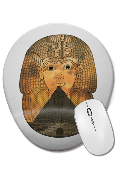 BASKI DÜNYASI Mouse Pad oval Piramide Do Farao cu suport pentru încheietura m...