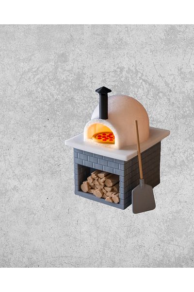 ES GRAFİK REKLAM Wooden Breach Minimalist Pizza Oven Toy