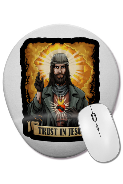 BASKI DÜNYASI Mouse Pad oval cu suport pentru încheietura mâinii Trust in Jes...