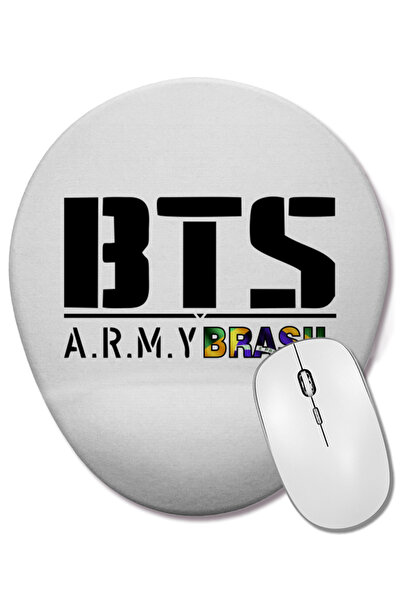 BASKI DÜNYASI Mouse Pad oval Bts Army Brasil cu suport pentru încheietura mâinii