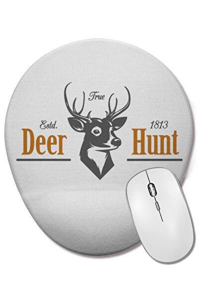 BASKI DÜNYASI Οβάλ ποντίκι ποντικοπολεμικής χρήσης με στήριγμα καρπού Deer Hunt