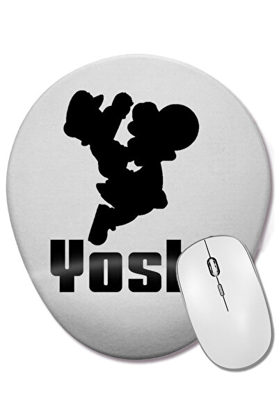 BASKI DÜNYASI Mouse Pad oval Yoshi cu suport pentru încheietura mâinii
