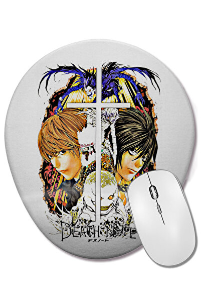 BASKI DÜNYASI Mouse Pad oval Death Note cu suport pentru încheietura mâinii