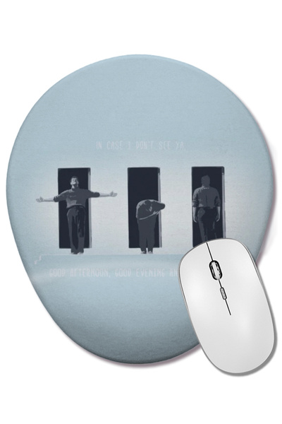 BASKI DÜNYASI Truman In Case I Don't See Ya Mouse Pad oval cu suport pentru î...