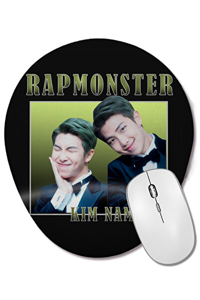 BASKI DÜNYASI Mouse Pad oval Namjoon Rapmonster cu suport pentru încheietura ...