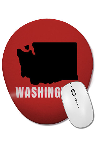 BASKI DÜNYASI Mouse Pad oval cu suport pentru încheietura mâinii Washington art