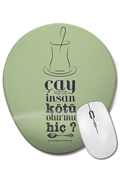 BASKI DÜNYASI Mouse Pad oval Leyla și Mecnun Ismail Abi cu suport pentru încheietura mâinii