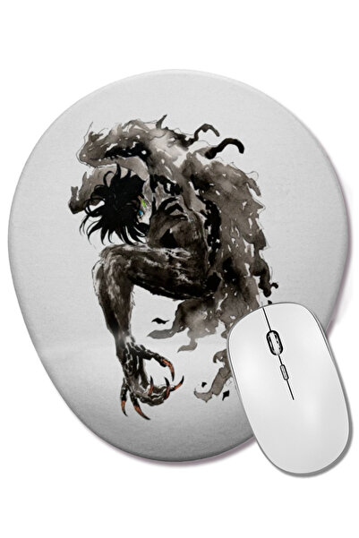 BASKI DÜNYASI Mouse Pad oval Howls Moving Castle cu suport pentru încheietura mâinii