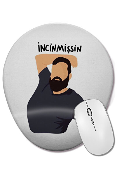 BASKI DÜNYASI Ти си ранена, каза той 01 Овална подложка за мишка с опора за к...