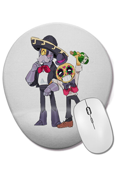 BASKI DÜNYASI Barley And Poco Funny Oval Mouse Pad με στήριγμα καρπού