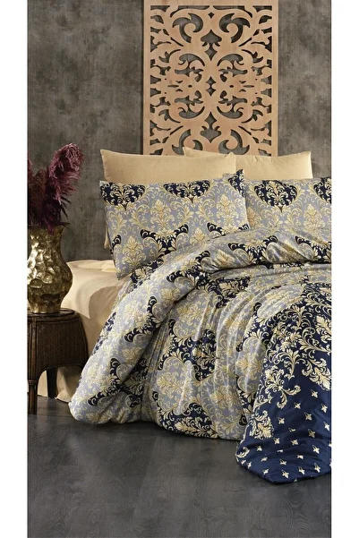 sehra Luxury Durable Soft Double Cotton Bedding Set + Fitted Sheet +2 Pillowcases