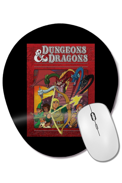 BASKI DÜNYASI Mouse Pad oval Dungeons And Dragons cu suport pentru încheietur...