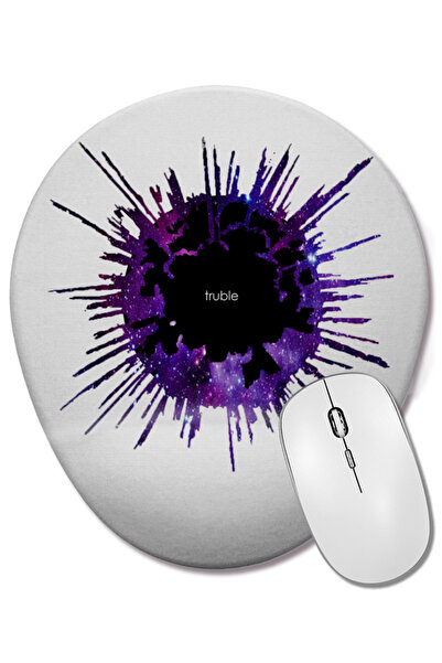 BASKI DÜNYASI Mouse Pad oval cu suport pentru încheietura mâinii Troble