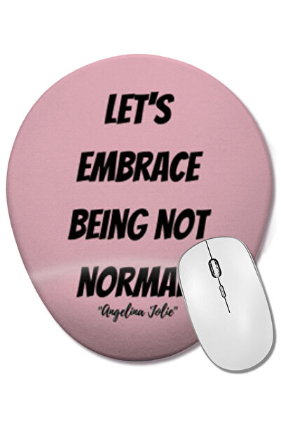 BASKI DÜNYASI Mouse Pad oval Angelina Jolie cu suport pentru încheietura mâinii