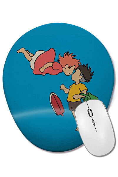 BASKI DÜNYASI Mouse Pad oval Ponyo cu suport pentru încheietura mâinii