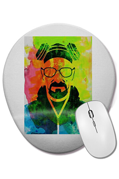 BASKI DÜNYASI Bad Breaking 137 Овална подложка за мишка с подложка за китката