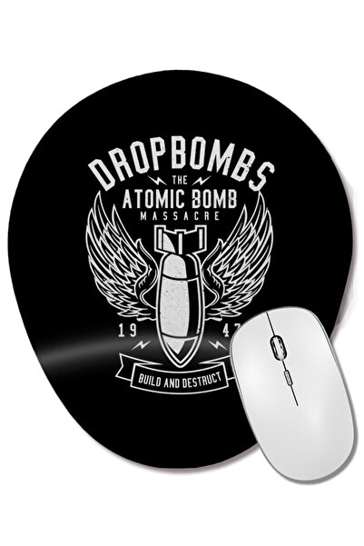 BASKI DÜNYASI Mouse Pad oval Drop Bombs cu suport pentru încheietura mâinii