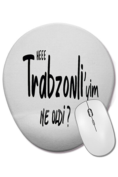 BASKI DÜNYASI Mouse Pad oval He Trabzon cu suport pentru încheietura mâinii