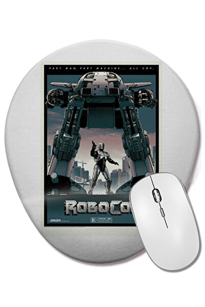 BASKI DÜNYASI Mouse Pad oval Robocop Policial Man cu suport pentru încheietura mâinii
