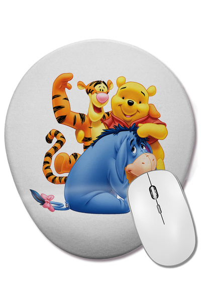 BASKI DÜNYASI Winnie The Pooh Eeyore 013 Mouse Pad Oval cu Suport pentru Înch...