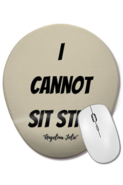 BASKI DÜNYASI Angelina Jolie ovalna podloga za miša sa podrškom za zglob