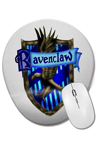 BASKI DÜNYASI Mouse Pad oval cu logo Ravenclaw cu suport pentru încheietura m...