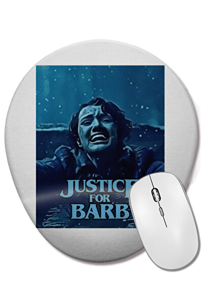 BASKI DÜNYASI Stranger Things Justice for Barb Mouse Pad oval cu suport pentru încheietura mâinii