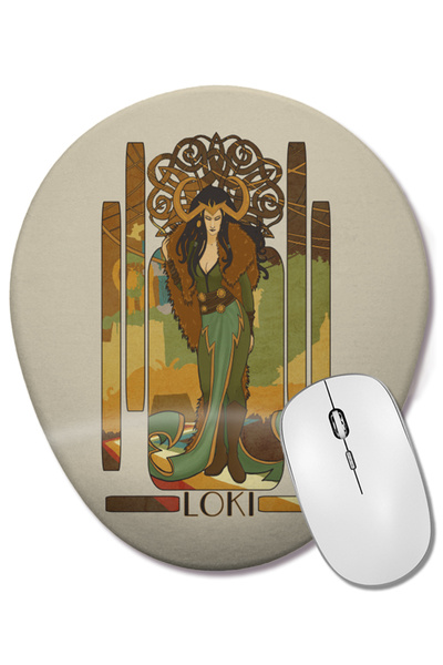 BASKI DÜNYASI Οβάλ ποντίκι με υποστήριξη καρπού Loki 01