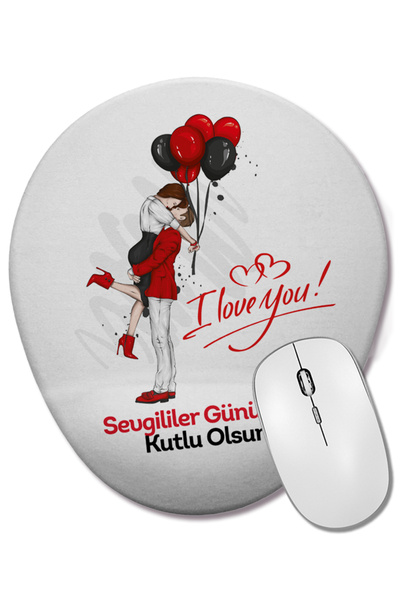 BASKI DÜNYASI Δώρο για την Ημέρα του Αγίου Βαλεντίνου 0247 Οβάλ ποντίκι με υπ...