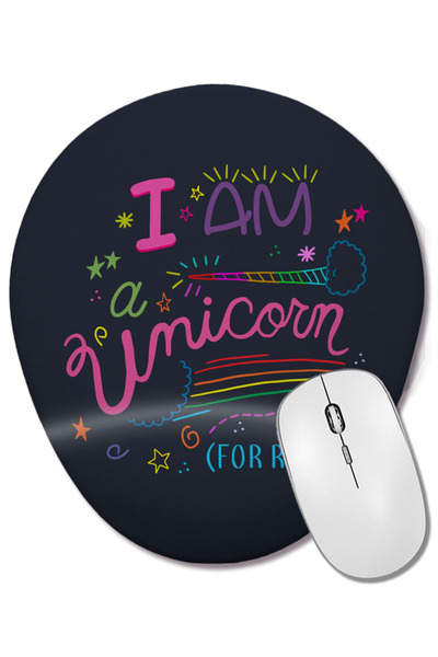 BASKI DÜNYASI Unicorn Sketch For Reals Mouse Pad oval cu suport pentru închei...