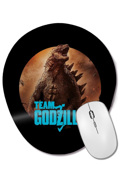BASKI DÜNYASI Godzilla Vs Kong Team Godzilla Mouse Pad oval cu suport pentru încheietura mâinii