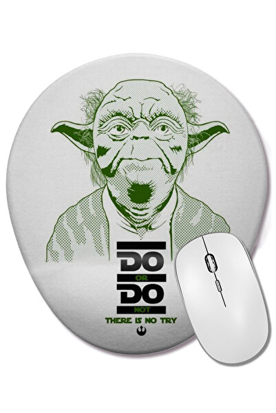 BASKI DÜNYASI Star Wars Do Or Do Not Mouse Pad oval cu suport pentru încheiet...