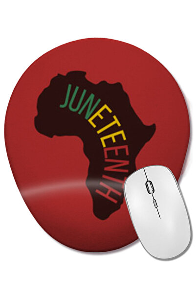 BASKI DÜNYASI Mouse Pad oval Juneteenth GIFS cu suport pentru încheietura mâinii
